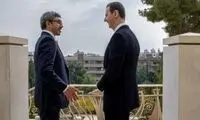 قابی از دیدار حاشیه‌ساز بشاراسد با مقام اماراتی