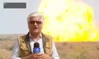 برخورد پهپاد در چند قدمی خبرنگار صداوسیما!