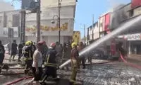 آتش‌سوزی گسترده در مرکز خرید خلیج‌فارس