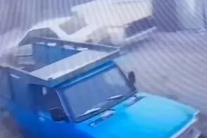 لحظه وقوع سیل ویرانگر در اردبیل 