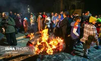 تصاویری از جشن چهارشنبه‌سوری در رشت و تهران