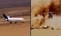 صحنه ترسناک سقوط هواپیمای مسافربری در بیابان