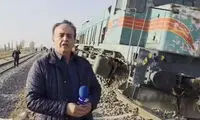 خارج شدن قطار از ریل در ایستگاه هشتگرد