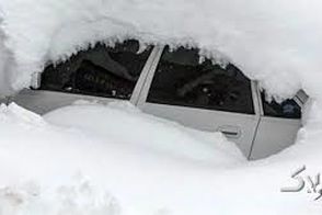 ارتفاع برف در این شهر به یک متر رسید