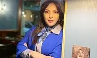 پست خانم هنرمند و رفیق شادمهر با استایل آبی