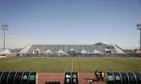 بارش سنگین برف در ورزشگاه آلومینیوم اراک