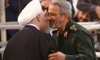 دیده بوسی سردار غیب‌پرور و حسن روحانی