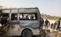 صحنه هولناک انفجار خودروی ون در پمپ گاز