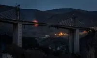 لحظه وحشتناک بمباران پل B1 در کرج
