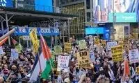تجمع عظیم هواداران فلسطین در قلب نیویورک