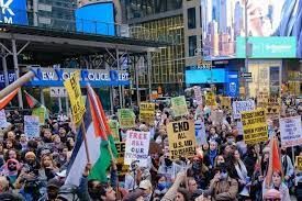 تجمع عظیم هواداران فلسطین در قلب نیویورک