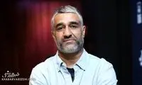 تصویری از چهره گریان پژمان جمشیدی در هیئت عزاداری
