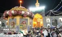 حال و هوای حرم رضوی در شب ولادت امام رضا (ع)