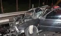 لحظه عجیب واژگونی پژو پارس در پیاده‌رو!