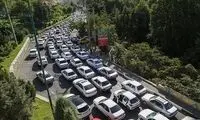ترافیک سنگین در جاده‌های شمالی