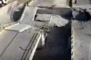 تصویر هوایی از حمله آمریکا به پل کهورستان