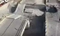 تصویر هوایی از حمله آمریکا به پل کهورستان