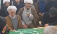 تصاویر گریه کاظم صدیقی بر جنازه پسرش