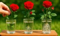 روش پرورش گل رز از یک شاخه با یک لیوان