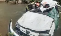 سقوط وحشتناک پژو پارس به رودخانه در نزدیکی مرزن آباد