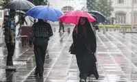 رگبار باران و رعد و برق در این ۸ استان