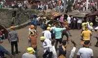 برگزاری جشنواره عجیب سنگ‌پرانی در هند 