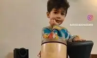 انتظار دیدنی یک کودک 5ساله برای همراهی با آهنگ چاووشی