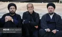پلاکارد جالب یک هموطن برای پزشکیان در مراسم عاشورا