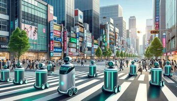 پیاده‌روهای کره جنوبی در تسخیر ربات‌ها