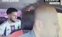 لحظه خلع سلاح خلافکار فراری توسط راننده تاکسی