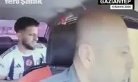 لحظه خلع سلاح خلافکار فراری توسط راننده تاکسی