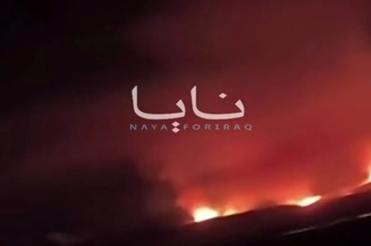 لحظه اصابت پهپاد انتحاری به مقر تجزیه‌طلبان