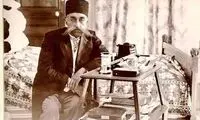 مظفرالدین‌شاه بازو در بازوی ملکه ایتالیا