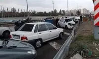 تصادف زنجیره ای در محور امام رضا(ع) 