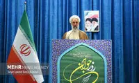 عکس دولتمردان رئیسی پای منبر کاظم صدیقی