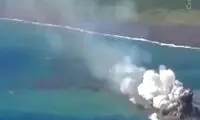 ویدئویی نادر از لحظه تشکیل یک جزیره