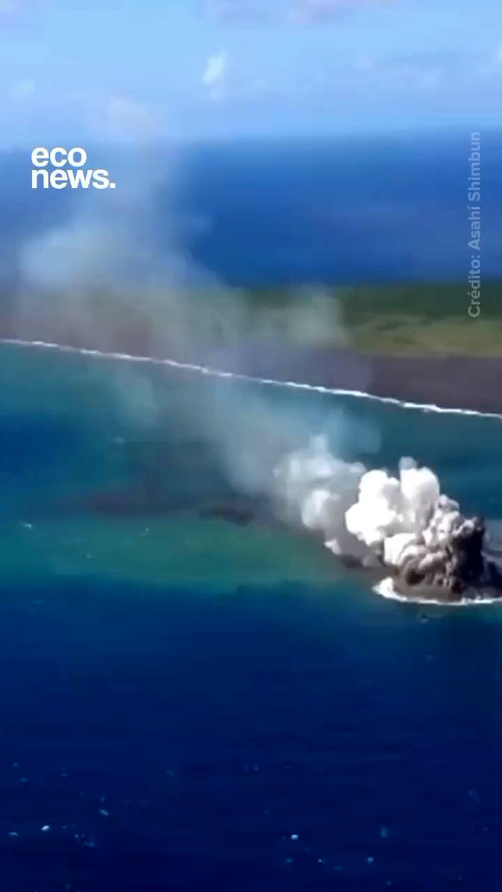 ویدئویی نادر از لحظه تشکیل یک جزیره
