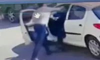 ضرب و شتم راننده زن توسط یک مرد در اندیشه!