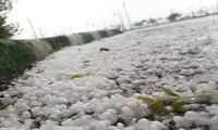 طوفان تگرگ و بارندگی شدید در عربستان