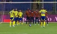 ضربه‌ آزاد خوشگل رونالدو در بازی امشب النصر 
