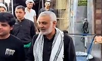 شباهت یک مرد به حاج قاسم سلیمانی در پیاده‌روی اربعین