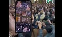 لحظه تحویل سال نو میلادی در حرم امام حسین