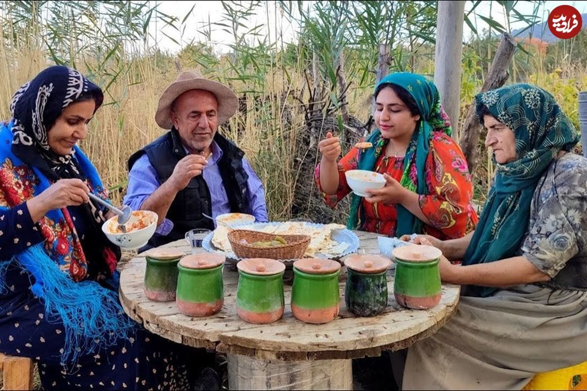 پخت دیزی  به سبک یک خانواده روستایی در کردستان