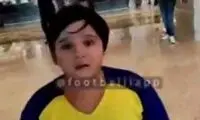 گریه کودکِ هوادار رونالدو مقابل هتل