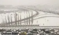 بارش برف سنگین تهران را قفل کرد