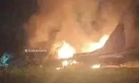 عکسی از جنگنده هند که توسط پاکستان منهدم شد