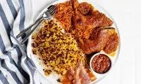 طرز تهیه مرغ مجلسی با سس زرشک و انار