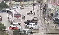 ویدئوی باورنکردنی از قایق‌سواری در معابر زابل!