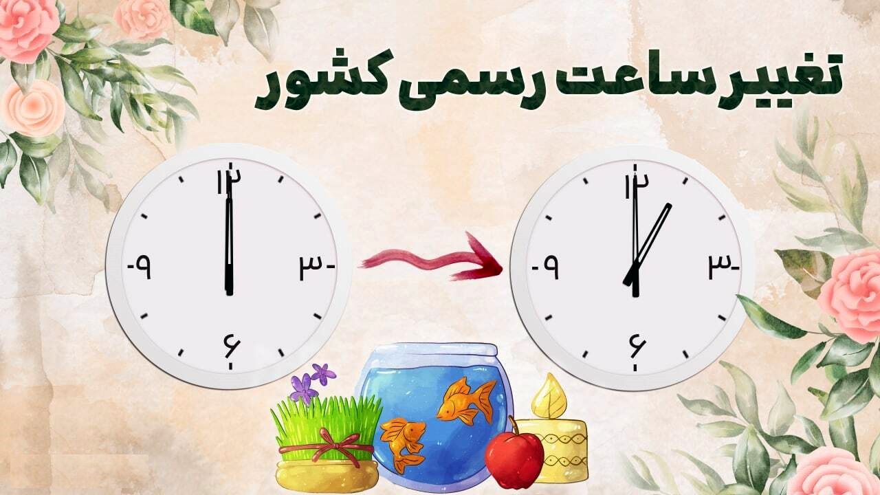 ساعت رسمی کشور، یک ساعت به جلو کشیده شد