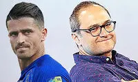 قابی از وریا غفوری در آغوش رامبد جوان